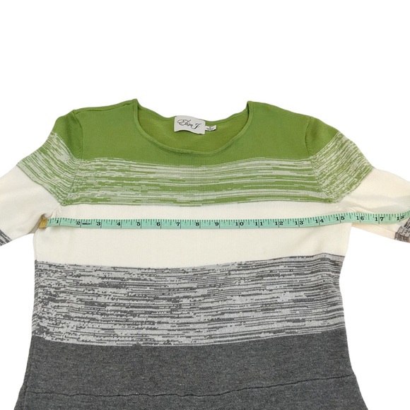 Eliza J Multicolor Stripe Knit Long Sleeve Fit & Flare Sweater Dress, Size Small - Picture 8 of 11